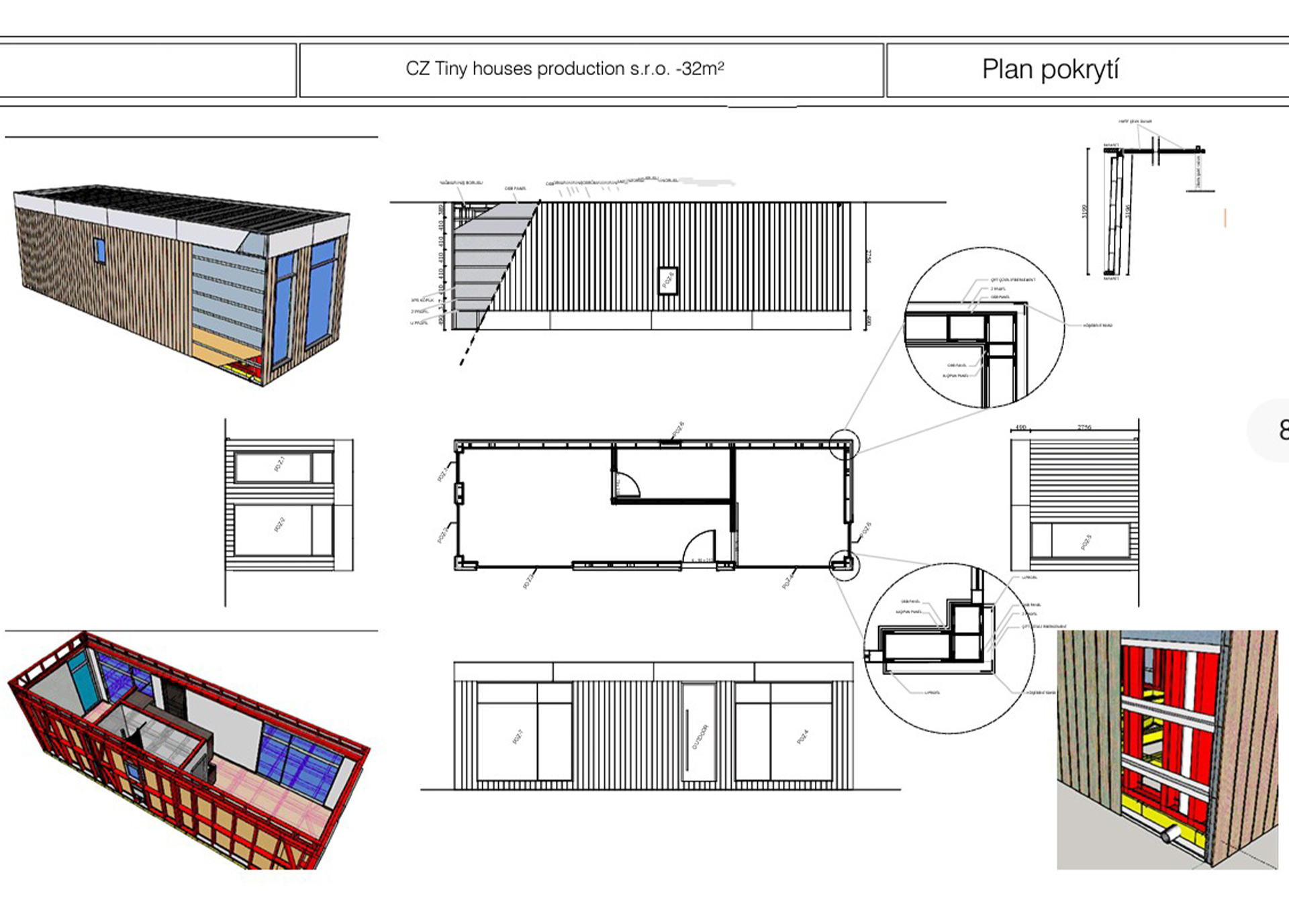 Plan-modul-32m-tiny-houses-2 Na tvorbě webových stránek pracuje paní s notebookem